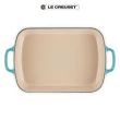 【Le Creuset】雙耳長方鑄鐵鍋29cm-附蓋(土耳其藍)