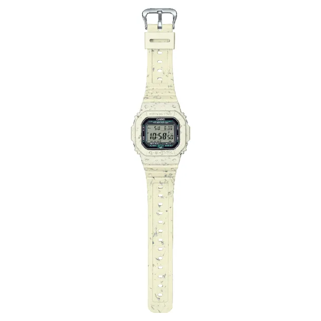 【CASIO 卡西歐】G-SHOCK  太陽能獨特米白數位手錶 米白 43.2mm(G-5600BG-5)