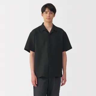 【MUJI 無印良品】男透氣彈性泡泡紗開領短袖襯衫(共4色)