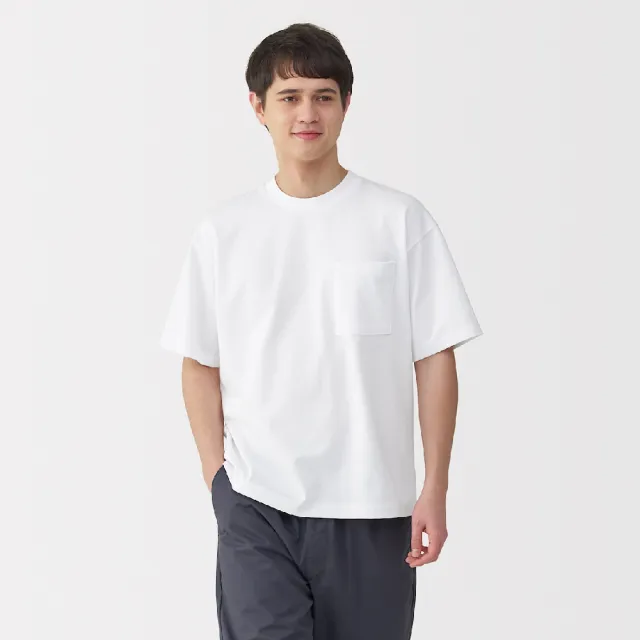 【MUJI 無印良品】男涼感寬版T恤(共10色)