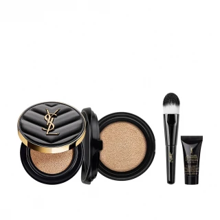【YSL】官方直營 全新升級恆久完美霧光氣墊組(全新皮革氣墊12g+蕊12g)