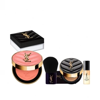 【YSL】官方直營 恆久完美柔霧透膚底妝組(恆久完美持久柔霧蜜粉+恆久完美透膚煙染腮紅)