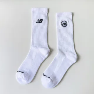 【NEW BALANCE】NB 刺繡LOGO舒適棉襪_LAS51181WT_中性_白色(加價購)
