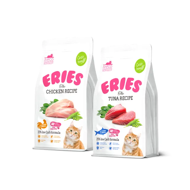 【Eries】伊瑞思 益生菌酵素無穀貓糧 兩種口味 1kg(貓飼料/貓乾糧/成貓/低穀配方/全齡貓)