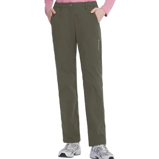 【Jack wolfskin 飛狼】女 機能多口袋休閒長褲 登山褲(橄綠)