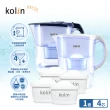 【歌林】四重精濾濾水壺 3.8L + 濾芯4入(共5芯/1年份/適用Brita)