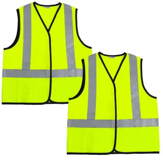 【Yenzch】2入 一般型反光背心 台灣製/3M Scotchlite RM-10535(螢光黃)