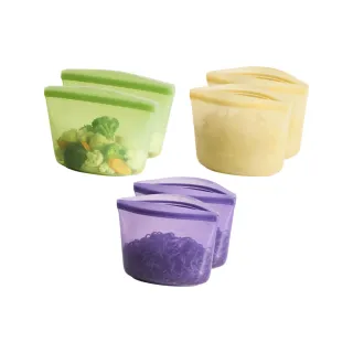 【美國Stasher】碗形M 2入組_矽膠密封保鮮食物袋(輕巧好攜帶、輕食外帶、冰箱收納、-40℃-218℃)
