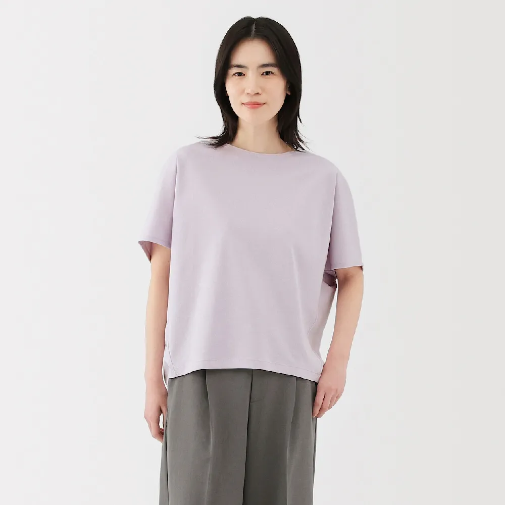 【MUJI 無印良品】女涼感蝴蝶袖T恤(共4色)