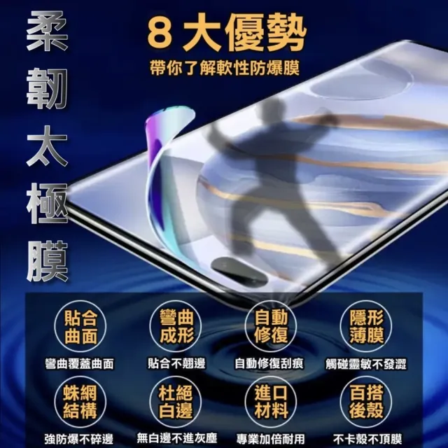 {太極定位柔韌膜}SHARP AQUOS R11/R10/R9/R8s Pro抗藍光螢幕保護貼(高清亮面/磨砂霧面)