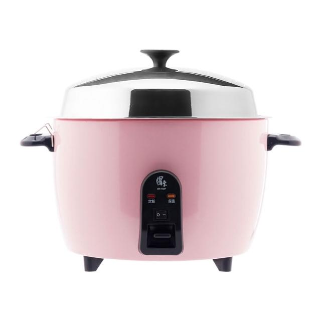  鍋寶 ER-1152P-1 電鍋以粉紅色系設計，適閤家庭使用，容量達11人份，內鍋採用耐腐蝕316不鏽鋼材質，安全衛生。尺寸約長36x寬30x高29cm，重量僅2.8kg，輕巧易收納。支援110V/60Hz電壓，消耗功率400~500W，省電高效。配件齊全，包括大內鍋、小內鍋、外鍋、蒸架、蒸盤、飯匙及量米杯，滿足煮飯、蒸煮多種需求。臺灣原廠製造，BSMI許可R37024，享2年保固，優質電鍋首選！ 