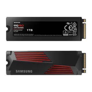 【SAMSUNG 三星】990 PRO 1TB Gen4 PCIe SSD固態硬碟 5年保 含散熱 7450MB/s MZ-V9P1T0CW
