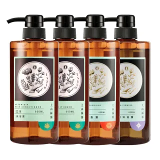 【tsaio上山採藥】五星飯店指定植萃洗沐組600ml任4入(艾草/山茶花/金盞花/露珠草)