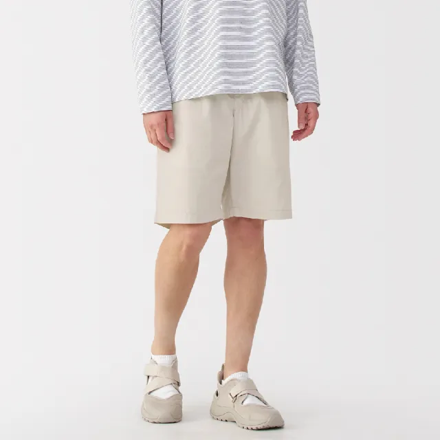 【MUJI 無印良品】男水洗平織布舒適短褲(共8色)