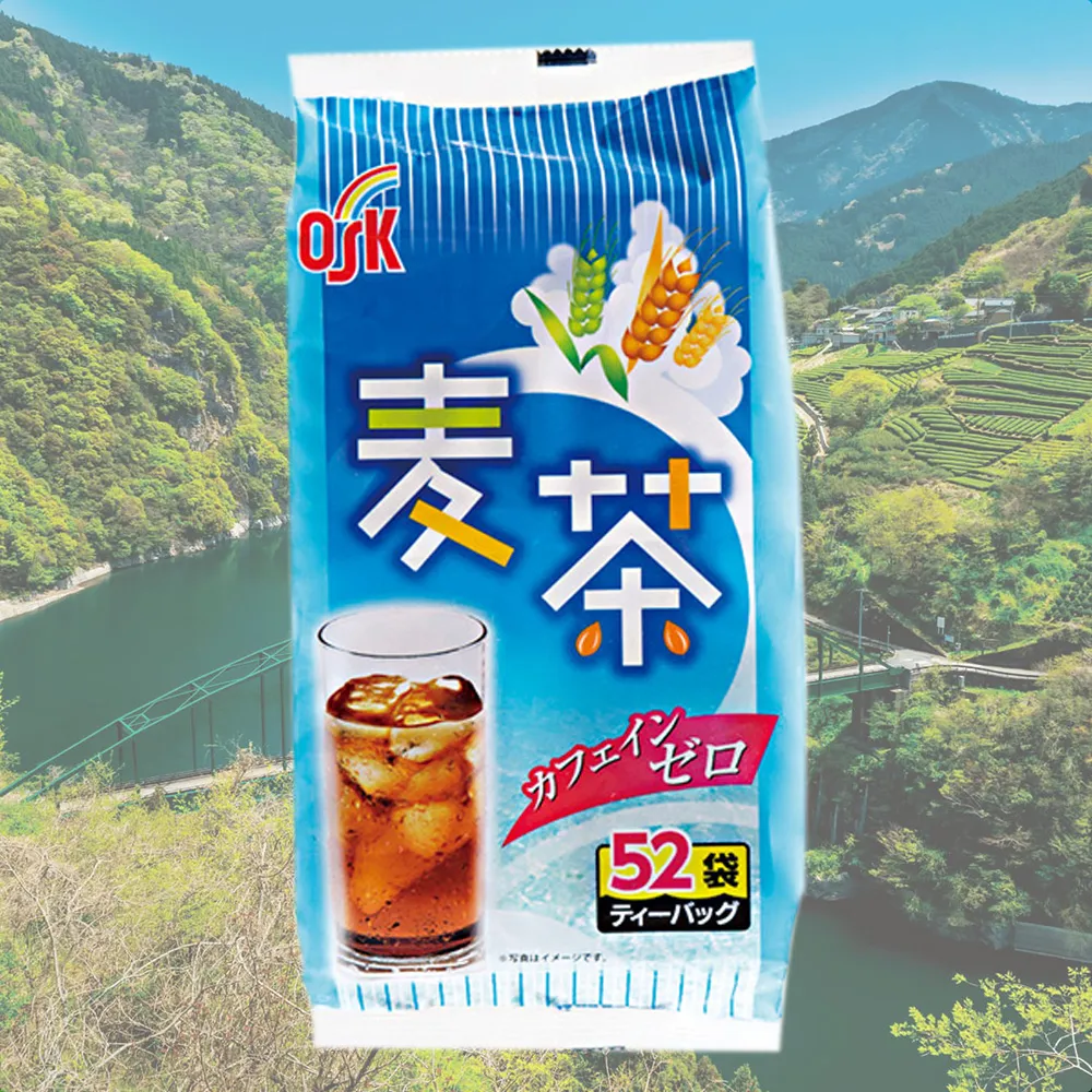 【OSK】十袋入 日本直送國產大麥原裝進口麥茶 涼熱茶冷熱沖泡天然純麥茶(無咖啡因茶鹼無糖無卡路里)