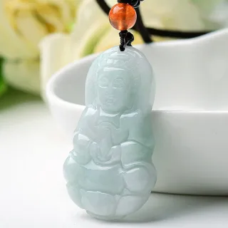 【KT DADA】彌勒佛玉墜 玉珮 翡翠 護身符 招財納福 保平安 玉石項鍊 送媽媽 小禮物 觀音佛