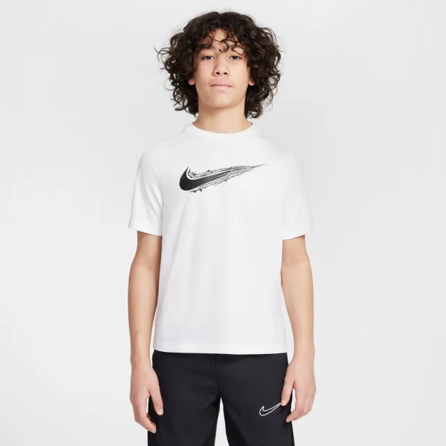 【NIKE 耐吉】短袖上衣 童裝 大童 男童 B NK DF MULTI SS TOP HBR 白 HF8100-100