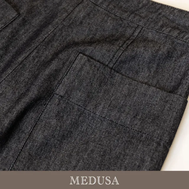 【MEDUSA 曼度莎】現貨-修身打褶純黑A字短褲（M-XL）｜女休閒短褲 女五分褲 女棉短褲(601-73503)