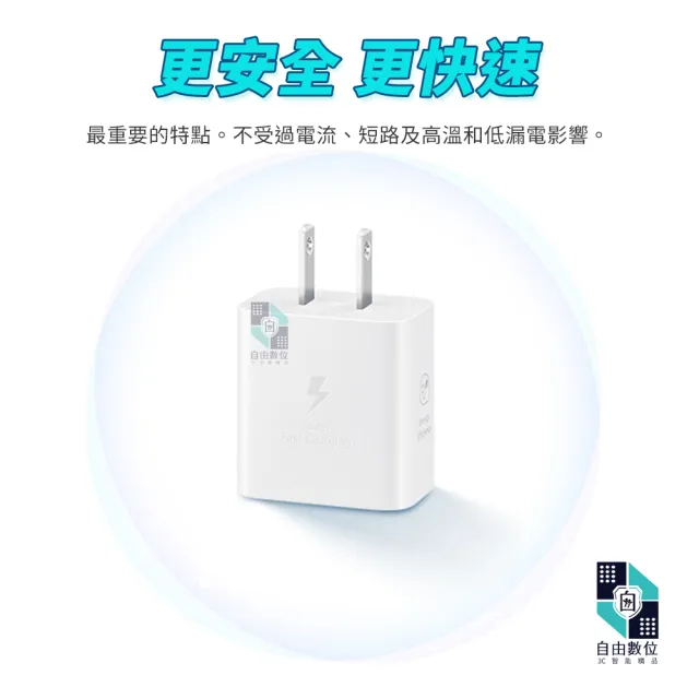 【Samsung 三星】原廠 GaN氮化鎵 25W 快充充電頭 Type-C 通用型旅充(EP-T2510 台灣公司貨 PD3.0)