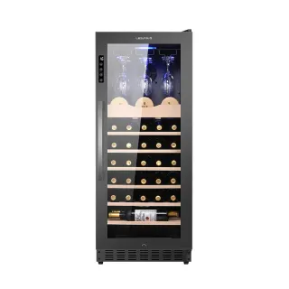 【LEZUN/樂尊】商用嵌入式智慧電子保濕不銹鋼紅酒櫃 LZ-158L03(冷藏櫃 酒櫃 恆溫紅酒櫃)