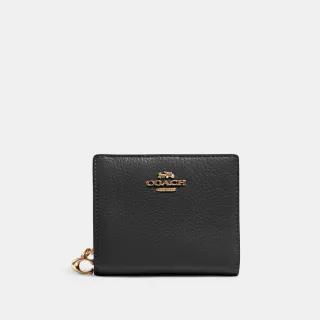 【COACH】蔻馳官方直營 搭扣錢包-黑色(IM 黑色 C2862)