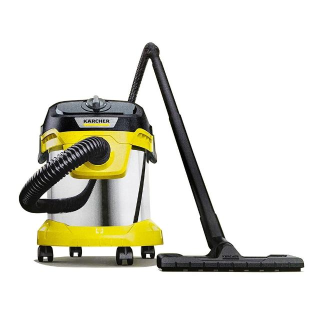  KARCHER 凱馳 KWD2S 乾濕兩用吸塵器，專為家用設計，配備15L可洗式集塵筒，圓筒式結構輕便高效。黃色系外觀，尺寸353x328x431mm，重量約5.07kg，110V電壓操作，1年保固。適合乾溼清潔，BSMI認證，僅限家用，商業使用將喪失保固。一經使用無法退換，訂購前請評估需求。 