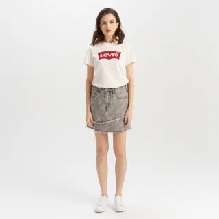 【LEVIS】女款 牛仔裙 牛仔短裙 滿版LOGO設計 熱賣單品 003W3-0000