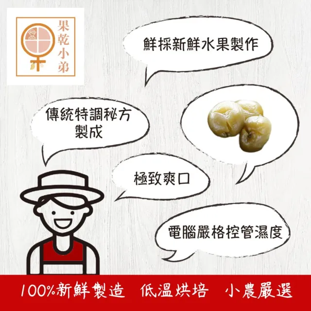 【果乾小弟】小農秘制爽口脆梅3包(梅子 人氣蜜餞)