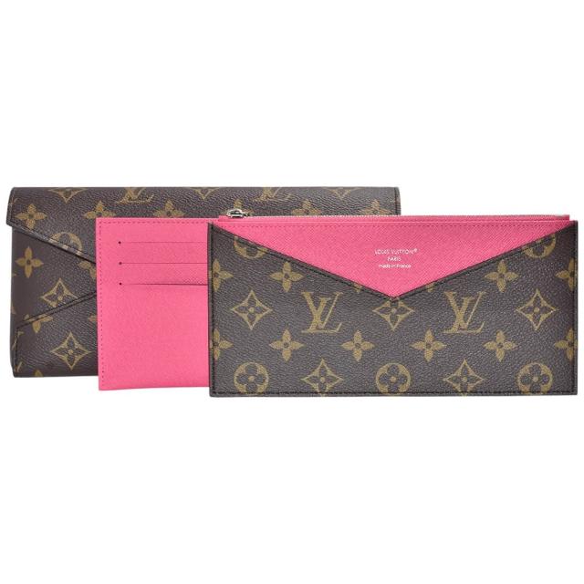 LV LOUIS VUITTON路易威登 M12403 經典 Kirigami 系列粒面牛皮多功能可拆式萬用夾/皮夾