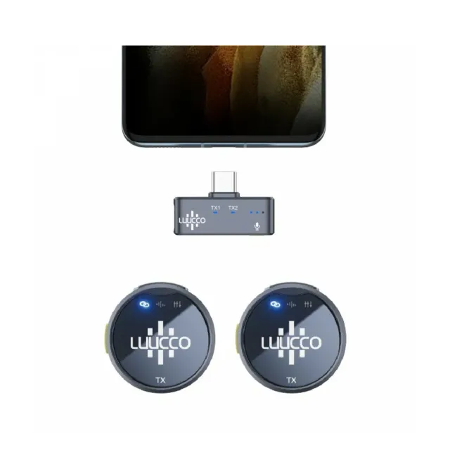 【LUUCCO】AirWave K2 無線磁吸領夾麥克風 Type-C/Lightning(原廠公司貨 商品保固有保障)