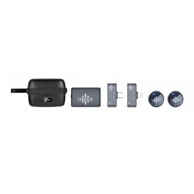 【LUUCCO】AirWave K2 無線磁吸領夾麥克風 Type-C/Lightning(原廠公司貨 商品保固有保障)