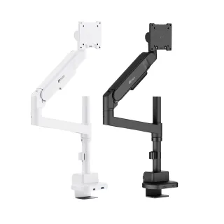 【Raymii 瑞米】LS-106-M1 氣壓式超高承重螢幕支架 USB3.0 TYPE-C 螢幕架 螢幕增高支架(白色/黑色)