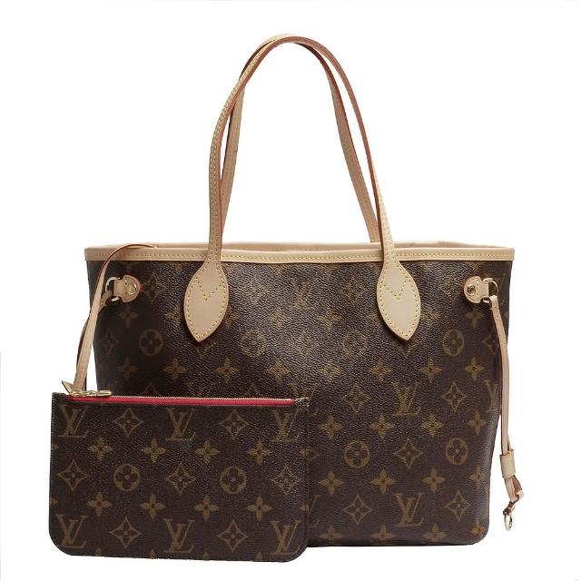 這款 LV LOUIS VUITTON M41245 經典 Monogram 花紋 Neverfull PM 子母包，以咖啡色系為主色，採用高質感牛皮與帆布製成，設計簡約大方，適合日常出勤與休閒場合。包款為肩揹包形式，開放式開口方便取放物品，內附布面內層與1個內袋，並配有原廠防塵套、品控卡與拉鍊小錢包。產地為依產品本身，商品來自歐洲，適用女性使用。