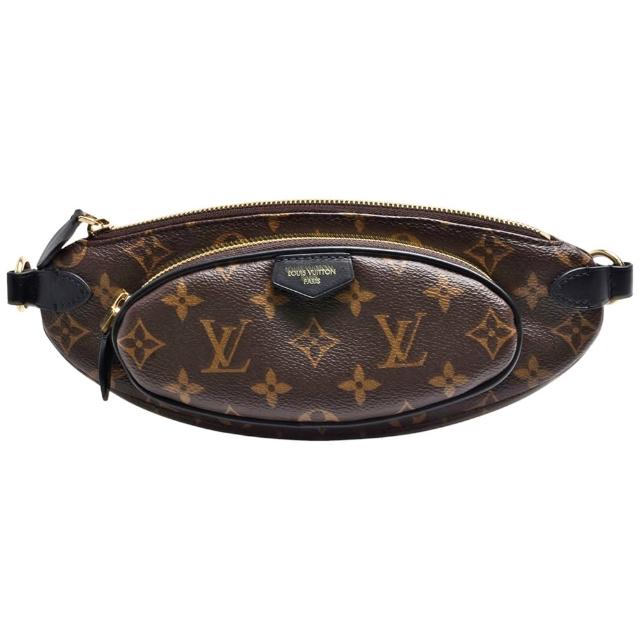 LV LOUIS VUITTON路易威登 M14806 Keepit 系列經典 Monogram 印花帆布橢圓造型斜背包