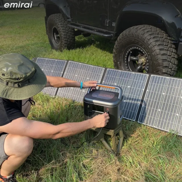 【emirai】1500W/1280Wh次世代行動電站EMR1500戶外、露營、防災攜帶式行動電源(安全耐用磷酸鐵鋰)