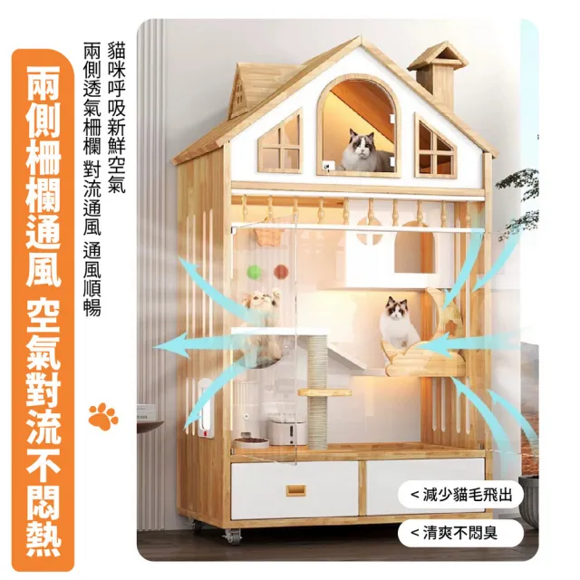 【kurumapop】貓咪別墅-洋房款(豪華貓櫃 貓籠 全景貓屋 貓窩 貓房子 貓公寓)