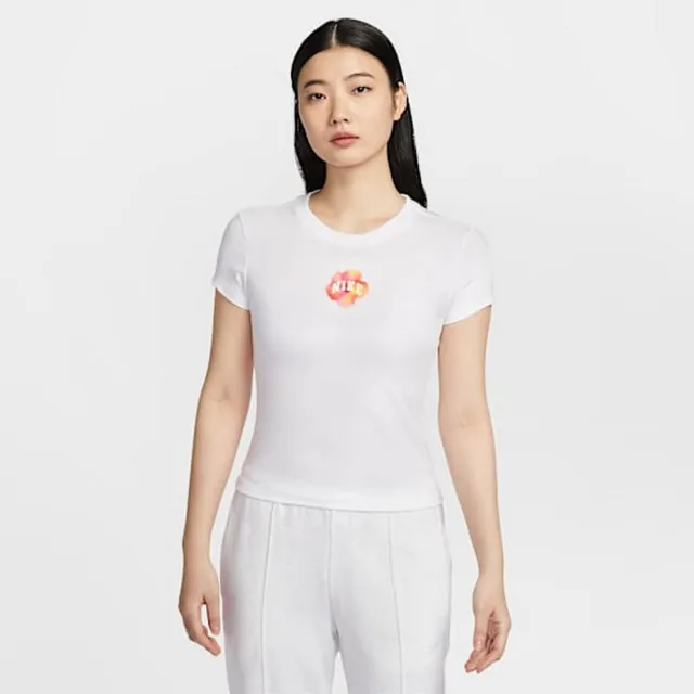 【NIKE 耐吉】短袖上衣 運動 休閒 短版 修身 女 AS W NSW CHLL KNT MD CRP GCEL 白色(IF0393100)