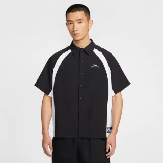 【NIKE 耐吉】短袖上衣 運動 休閒 襯衫 寬鬆 Dri-FIT 男 AS U NK SB DF BOWLER2 WVN SS 黑色(HJ2959010)