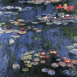 【ArtLife 藝術生活】55003 莫內 睡蓮 50*50CM(數字油畫 DIY數字油畫 畫畫玩具)