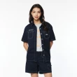 【JEEP】女裝 率性鋒芒工裝短袖襯衫(藍色)