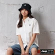 【JEEP】女裝 美式休閒雙口袋短袖襯衫(白色)