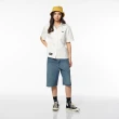 【JEEP】女裝 美式休閒雙口袋短袖襯衫(白色)