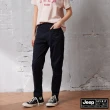 【JEEP】女裝 隨性舒適柔棉彈性長褲(藍色)