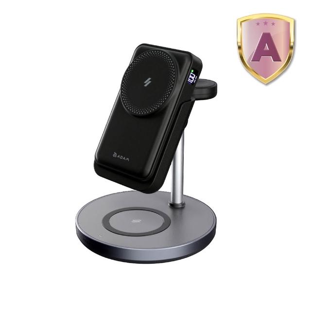 【ADAM 亞果元素】Mag 5 最高22.5W 五合一磁吸行動充電站(無線/Magsafe)