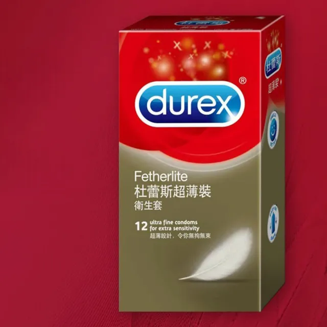 【Durex杜蕾斯】超薄裝保險套12入/盒