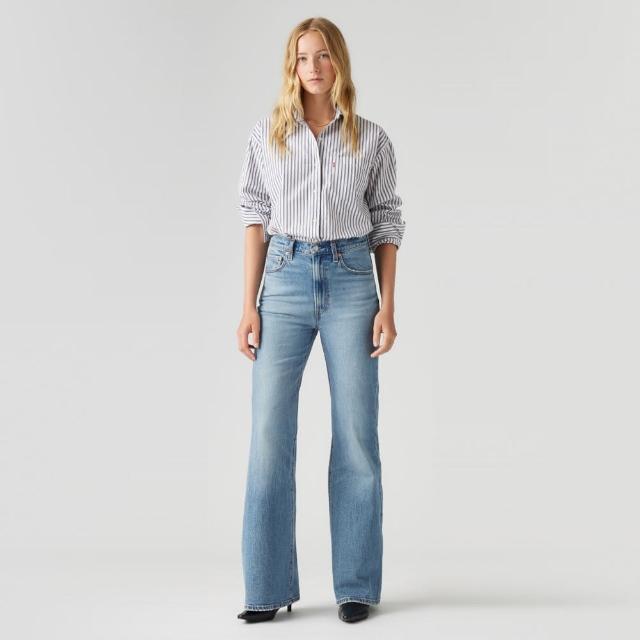 【LEVIS】Ribcage Bells 女款超高腰牛仔喇叭褲 人氣新品 A7503-0020