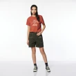 【JEEP】女裝 壓線剪裁多口袋短褲(綠色)