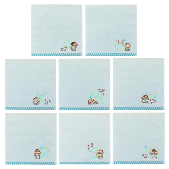 【T’S FACTORY】蠟筆小新 純棉刺繡方巾 純棉手帕