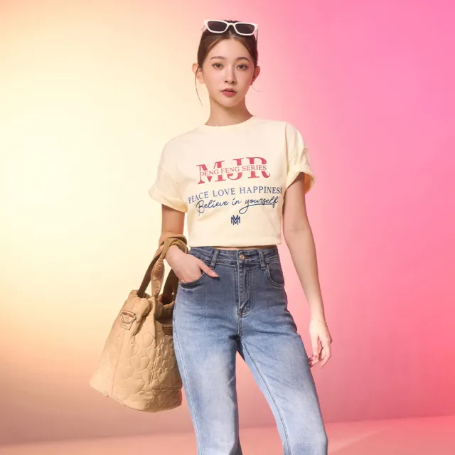 【MAJOR MADE】MJR凸膠雙疊字刺繡短T(休閒短T/圖案T恤/自訂款短T)