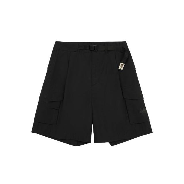 【The North Face】TNF 休閒 運動 WindWall防風短褲 W CAMP UTILITY SHORT - AP 女 黑(NF0A8C58JK3)